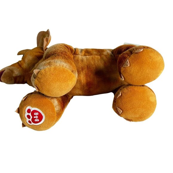 Build A Bear Triceratops Dinosaur 13” Tall Plush Brown Tan Stuffed Animal Toy - Picture 9 of 9